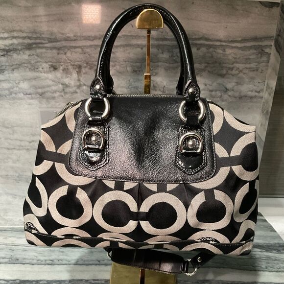COACH MADISON PHOEBE CLOTH SATCHEL EUC - Picture 13 of 16